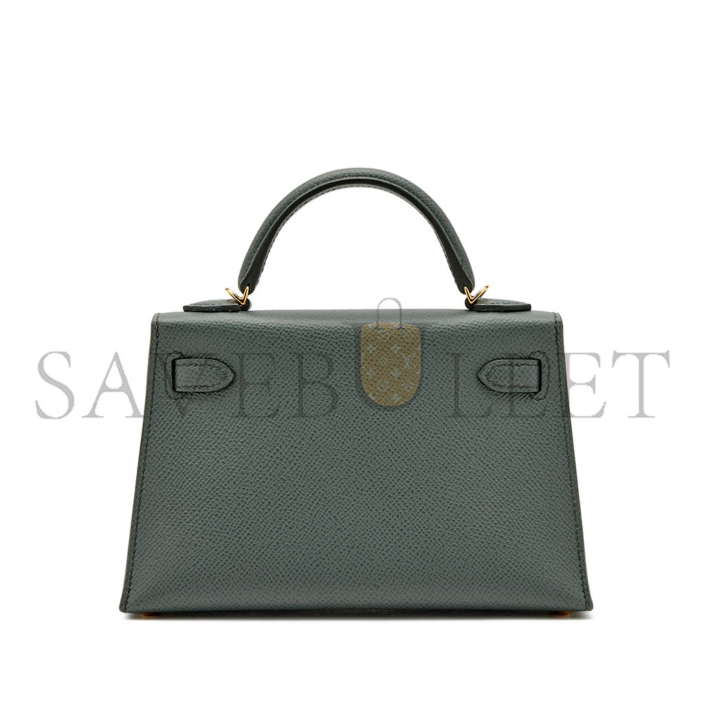 HERMÈS MASTER EPSOM MINI KELLY 20 GOLD HARDWARE (19*12*5.5cm)